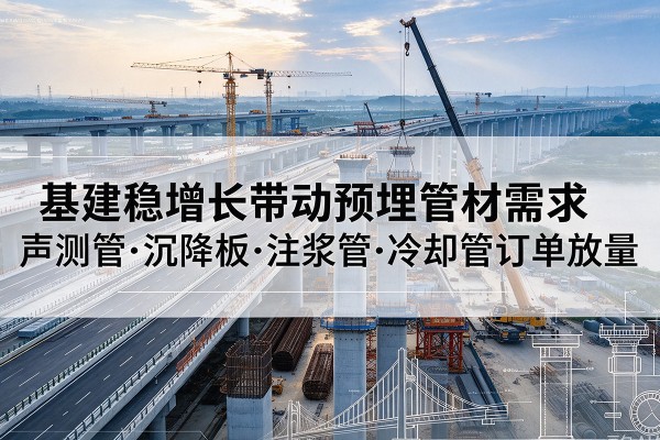 灵寿基建稳增长带动预埋监测管材需求，声测管、沉降板、注浆管订单持续放量